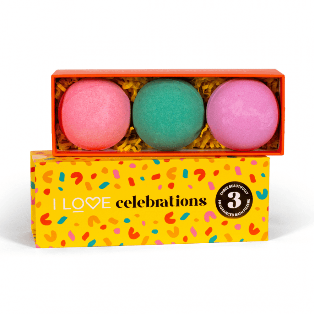 I LOVE CELEBRATIONS (3 BATH FIZZERS) KIT