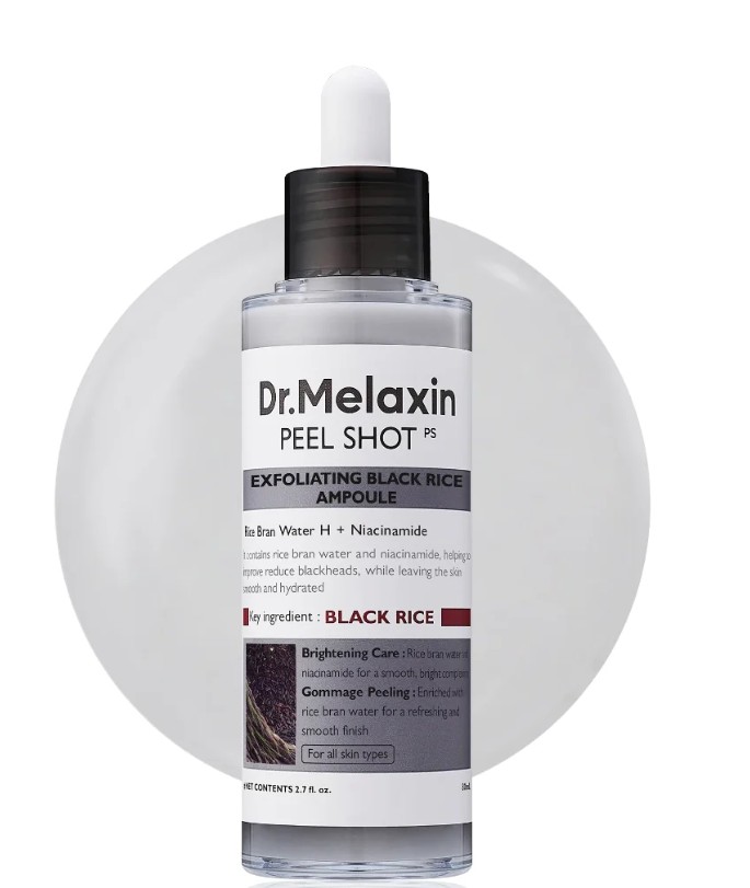 Dr. Melaxin Peel Shot Exfoliating Black Rice Ampoule - 80ml