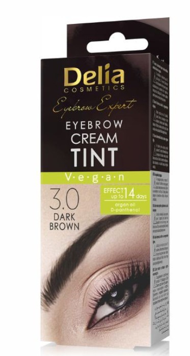 Delia - Eyebrow Cream Tint 3.0 Dark Brown