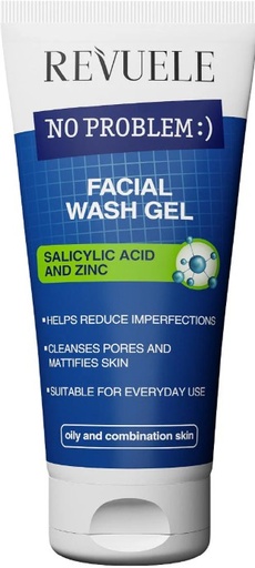 Facial cleansing gel with salicylic acid and zinc