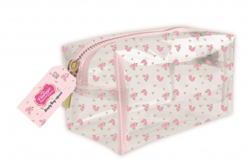 Vintage Rose Transparent Make-Up Bag