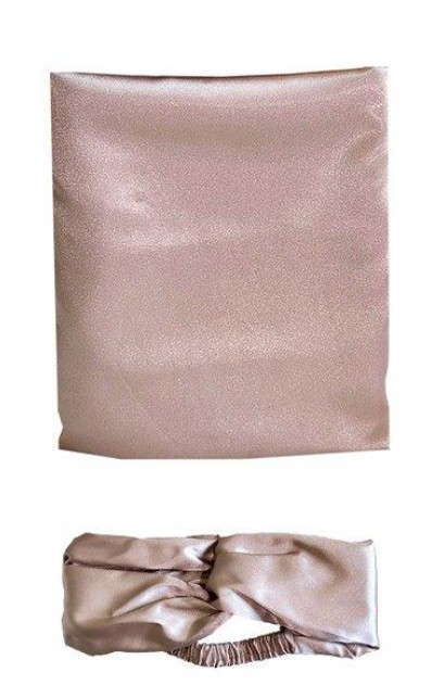 غطاء وسادة حريري مع بندانة