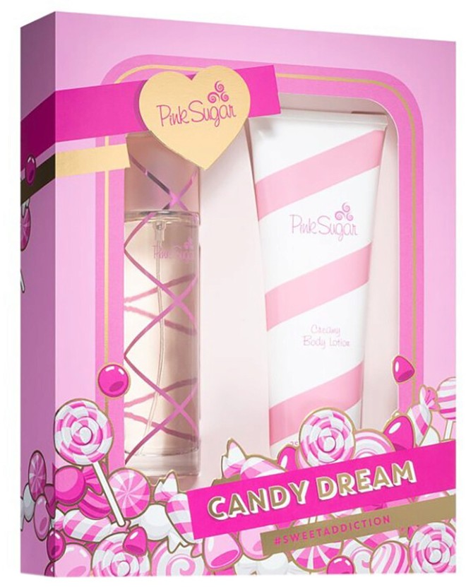 PINK SUGAR by Aquolina EDT SPRAY 3.4 OZ & BODY LOTION