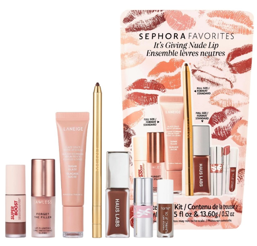 Sephora Favorites It's Giving Nude Lip Makeup Value Set
