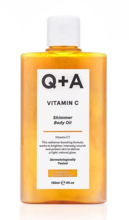 Q+A Vitamin C Shimmer Body Oil 150ml