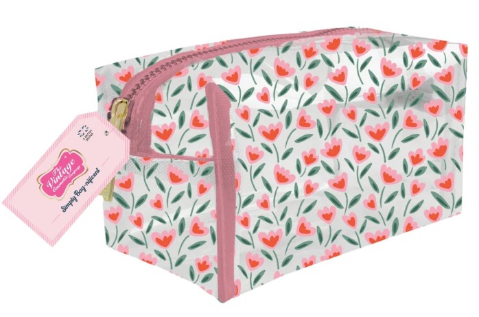 "شنطة مكياج توليب شفاف