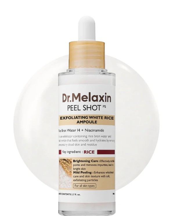 Dr. Melaxin Peel Shot Exfoliating White Rice Ampoule - 80ml