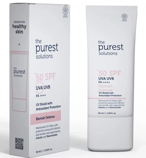The Purest Solutions SPF50+ Blemish Defense Cream - 50 ml