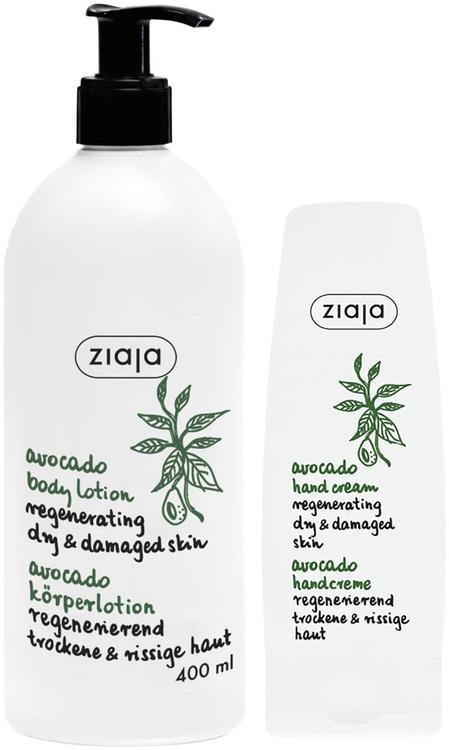ziaja avocado set body lotion +hand cream
