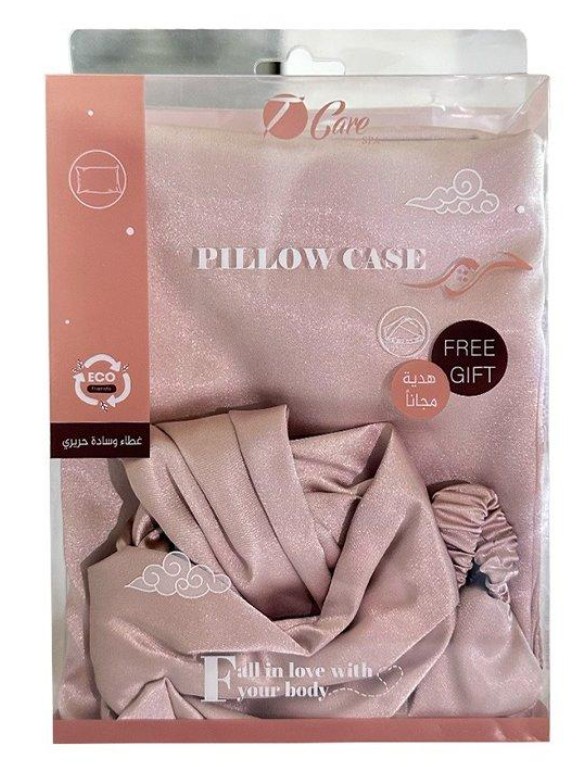 غطاء وسادة حريري مع بندانة