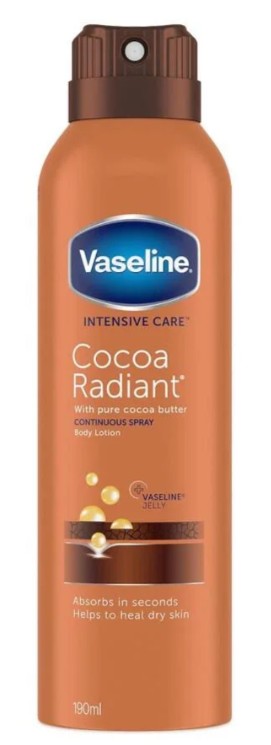 Vaseline Cocoa Radiant Continuous Spray Body Lotion - 190ml