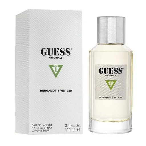 Guess Originals Type 1 Bergamot & Vetiver Eau De Parfum 100ml