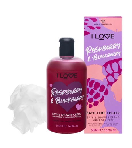 I LOVE PASPBERRY & BALCKBERRY (KIT GEL+PUFF)