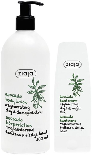 ziaja avocado set body lotion +hand cream
