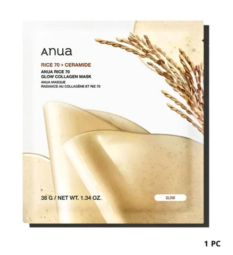 ANUA Rice 70 Glow Collagen Mask 1pc